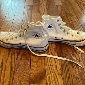 White high top canvas Converse